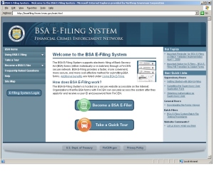 BSA E-Filing Public Home Page
